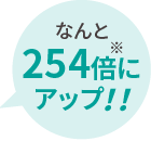 なんと254倍にアップ！！