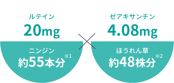 ルテイン20mg ゼアキサンチン4.08mg