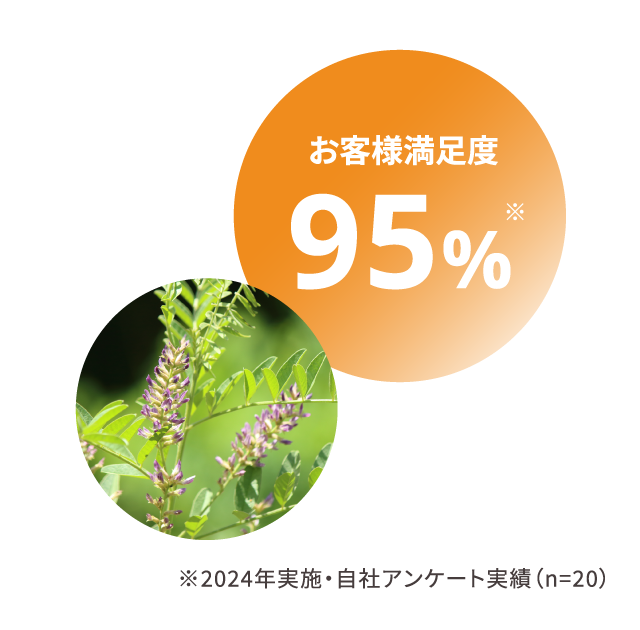 お客様満足度95%